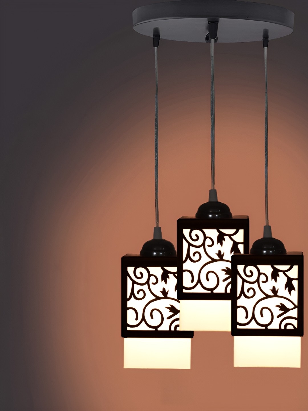 

Gojeeva Black Wood Square Shaped Wall Lamp