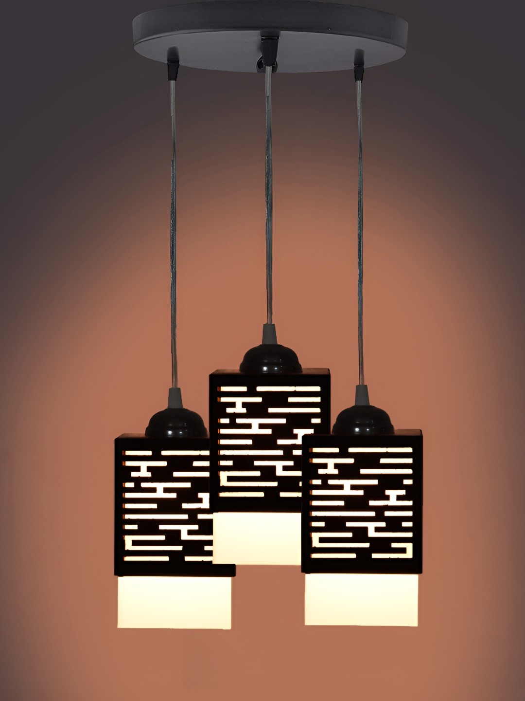 

Gojeeva Black Wood Square Shaped Wall Lamp