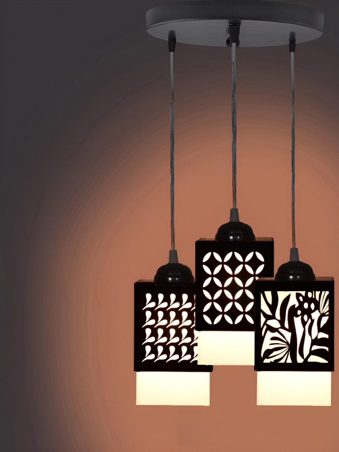 

Gojeeva Black Wood Square Shaped Wall Lamp
