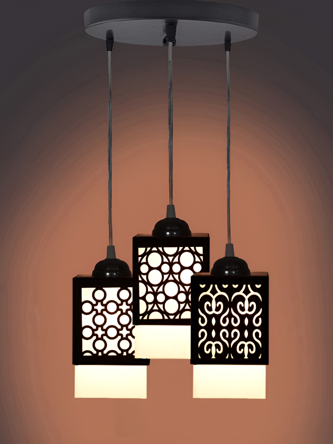 

Gojeeva Black Wood Square Shaped Wall Lamp
