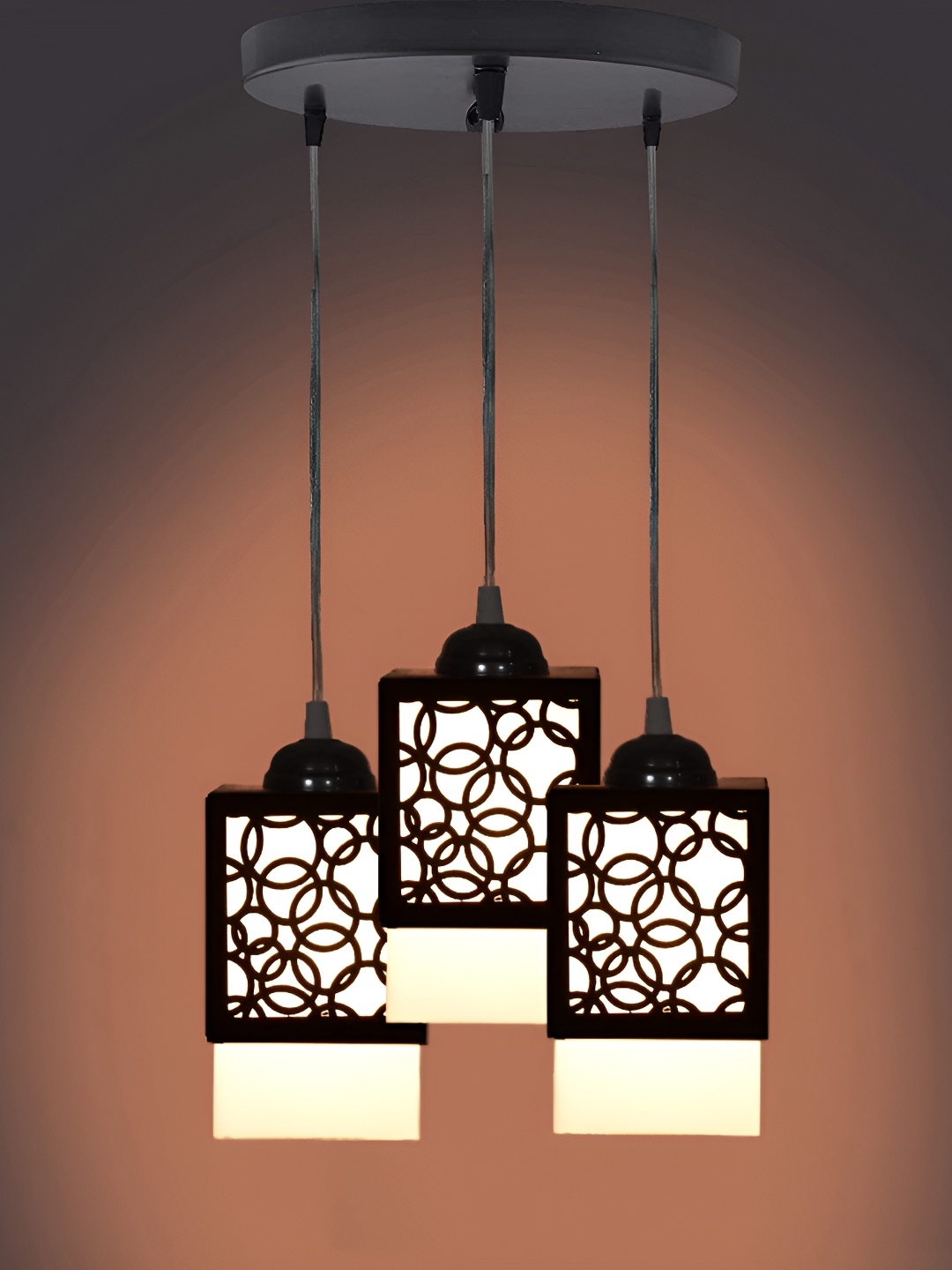 

Gojeeva Black Wood Square Shaped Wall Lamp