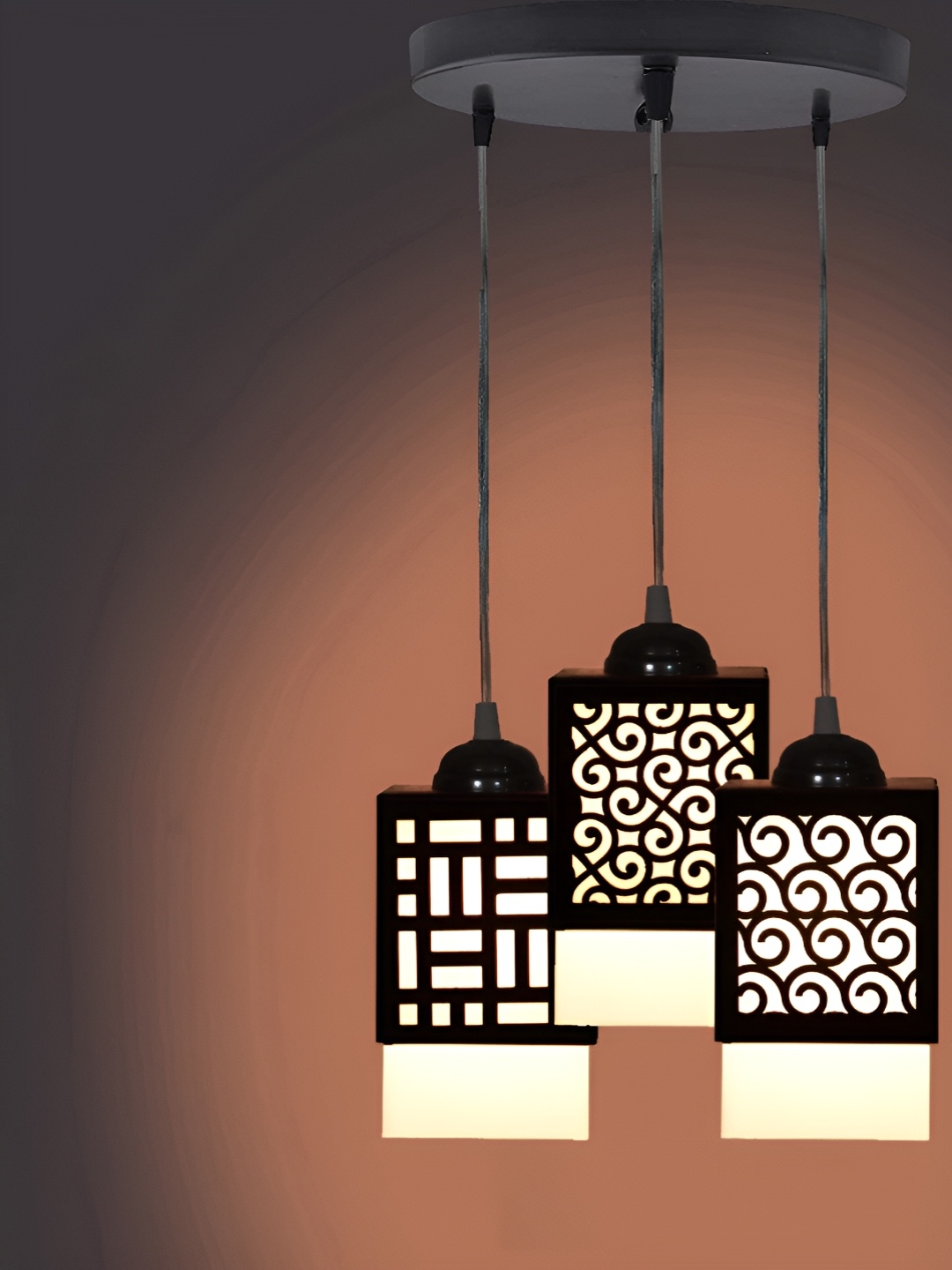 

Gojeeva Black Wood Square Shaped Wall Lamp