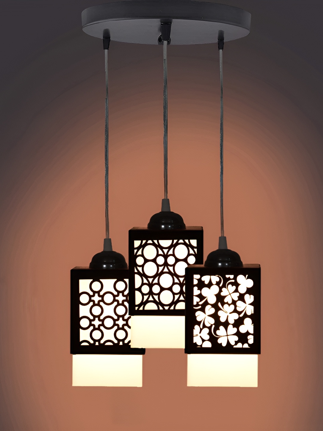 

Gojeeva Black Wood Square Shaped Wall Lamp