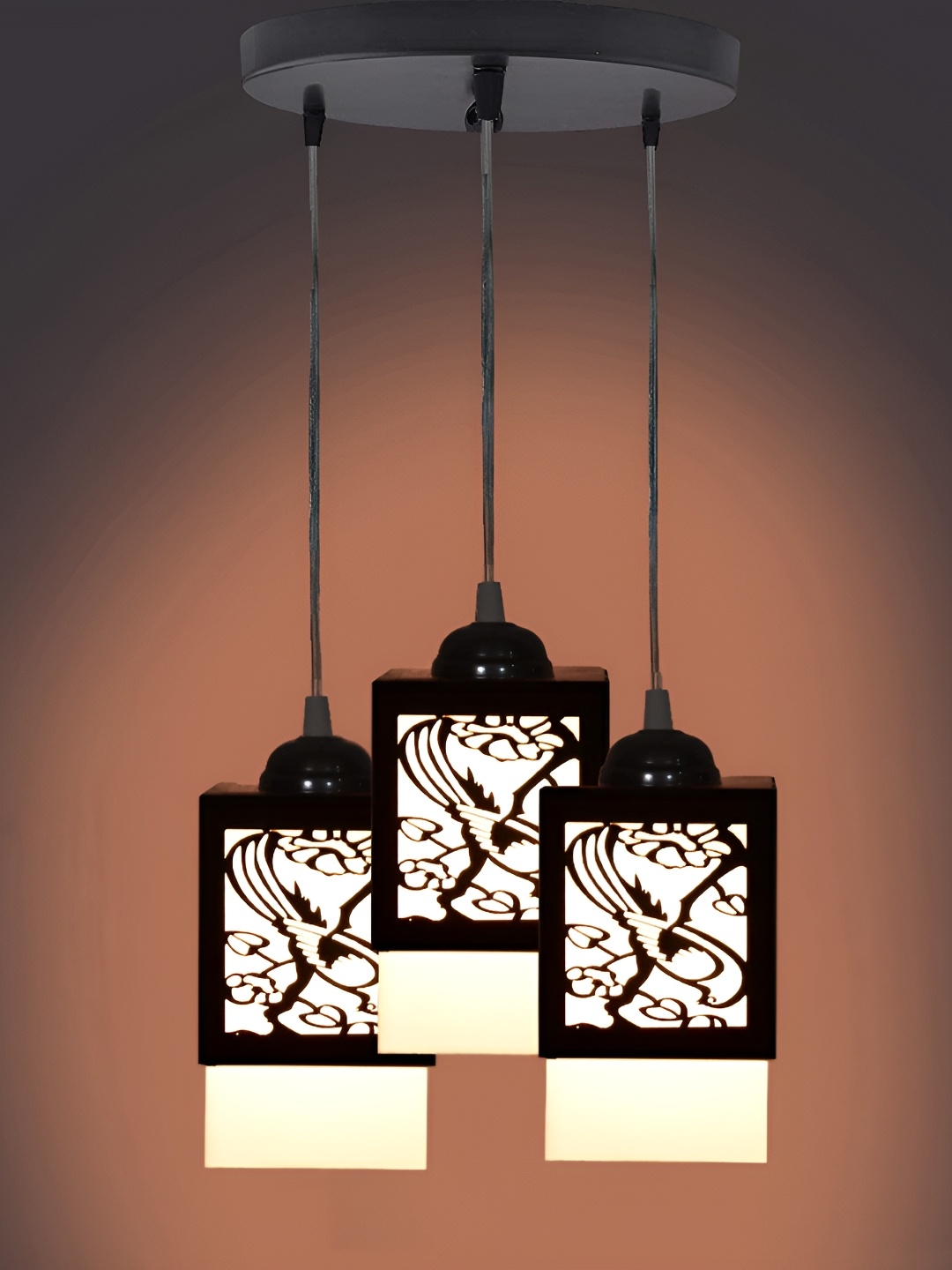 

Gojeeva Black Wood Square Shaped Wall Lamp