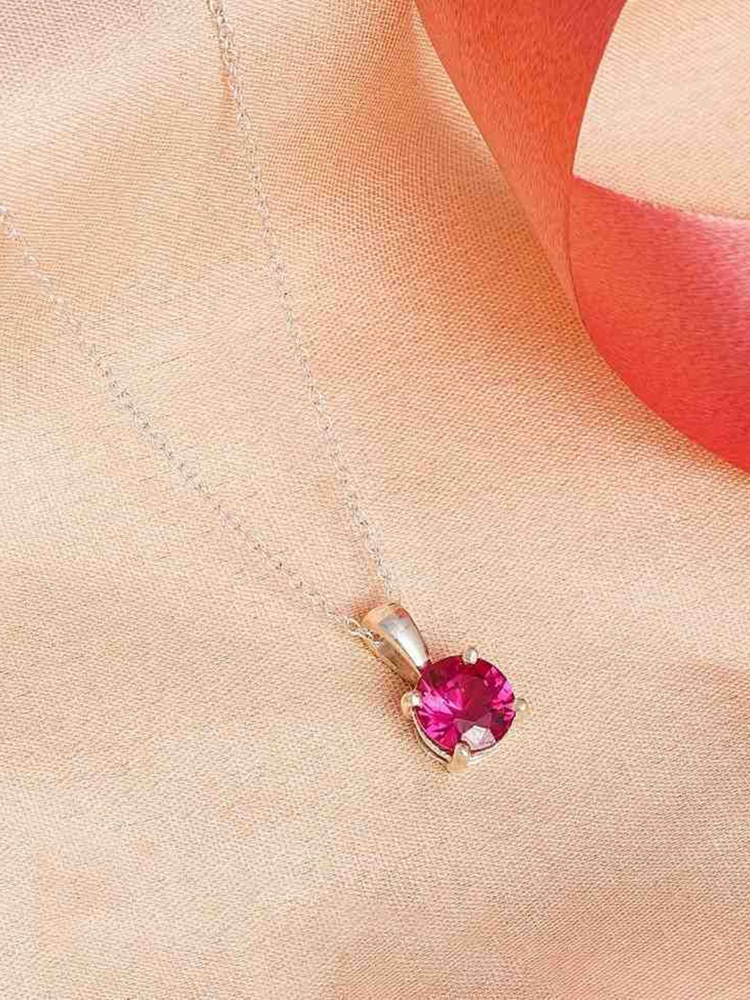 

Zalkari 925 Sterling Silver Rhodium-Plated Cubic Zirconia Spherical Pendant