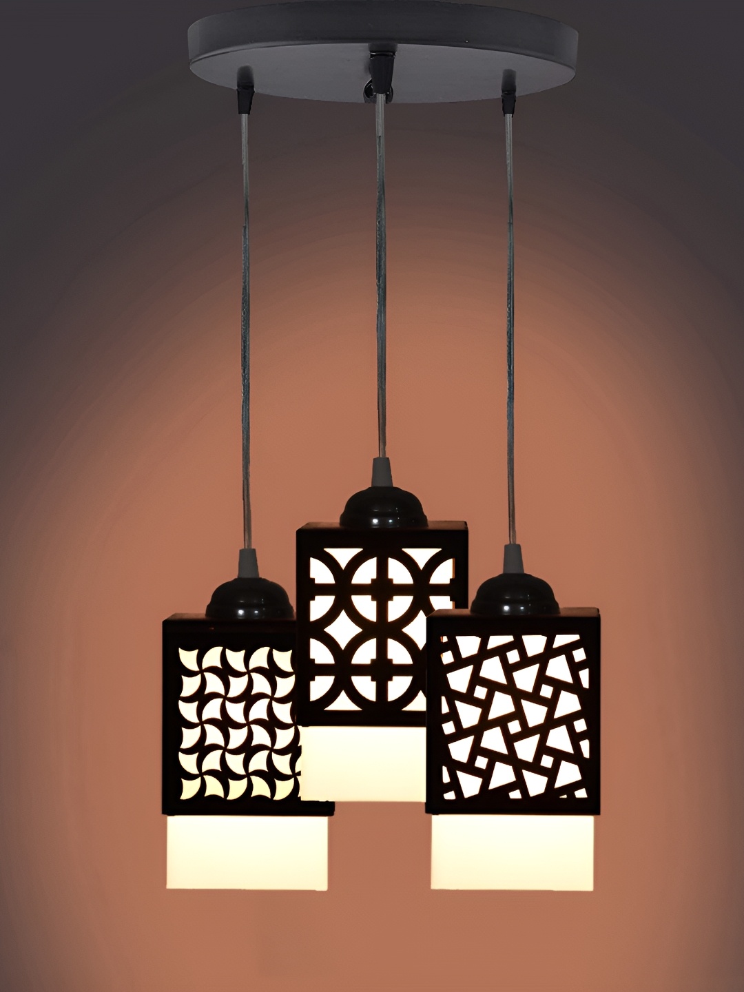 

Gojeeva Black Wood Square Shaped Wall Lamp