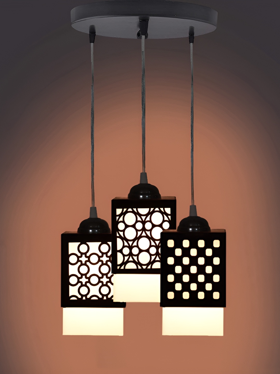 

Gojeeva Black Wood Square Shaped Wall Lamp