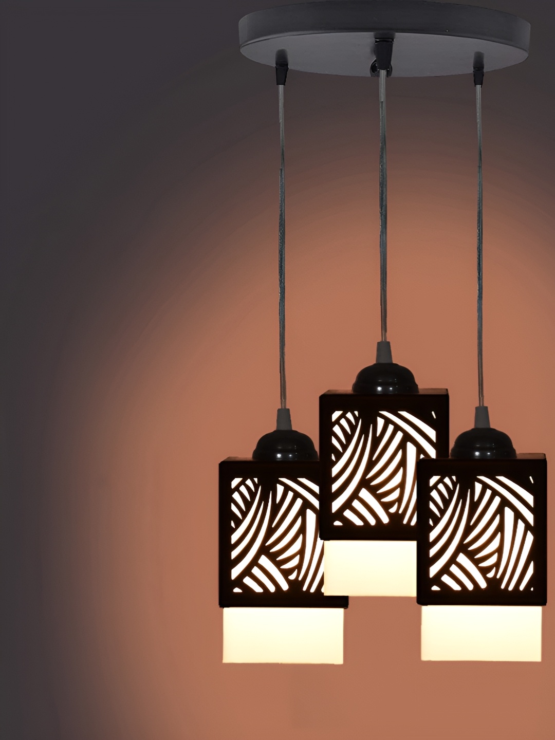 

Gojeeva Black Wood Square Shaped Wall Lamp