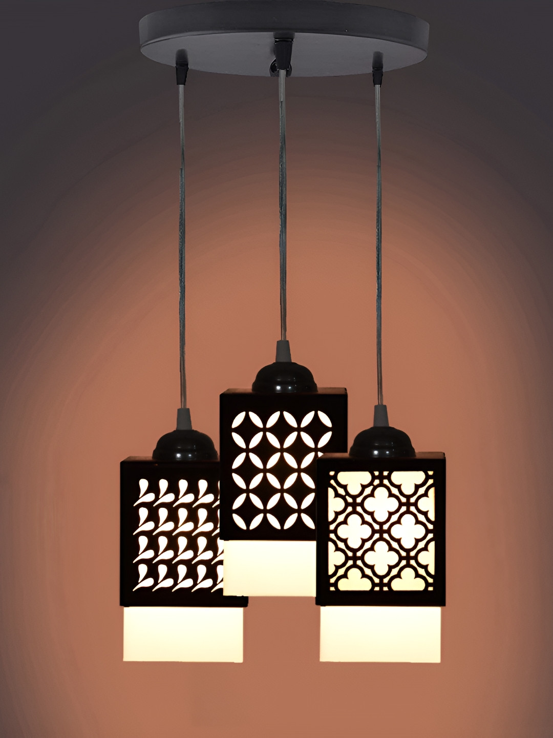 

Gojeeva Black Wood Square Shaped Wall Lamp