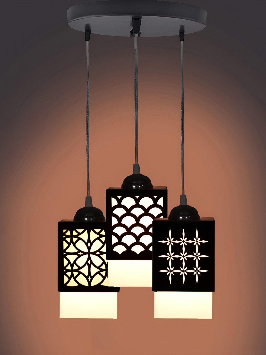 

Gojeeva Black Wood Square Shaped Wall Lamp