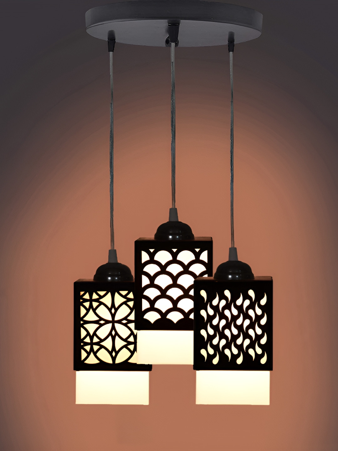 

Gojeeva Black Wood Square Shaped Wall Lamp