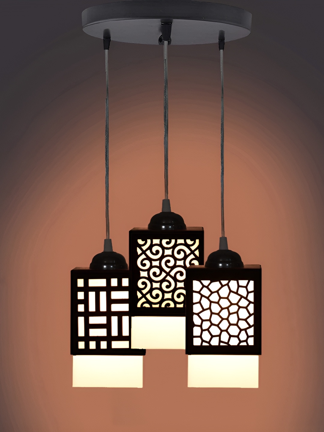 

Gojeeva Black Wood Square Shaped Wall Lamp