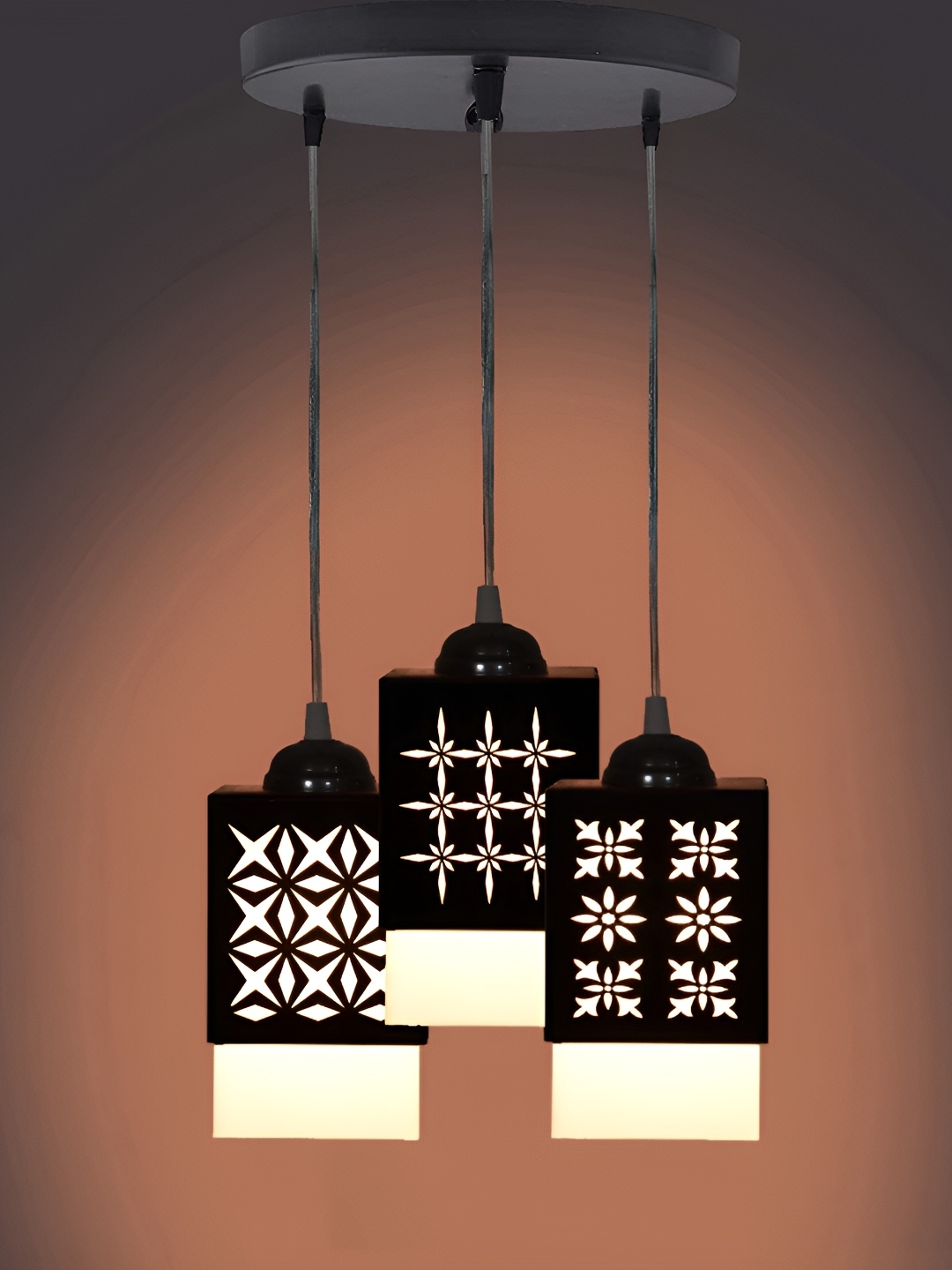 

Gojeeva Black Wood Square Shaped Wall Lamp