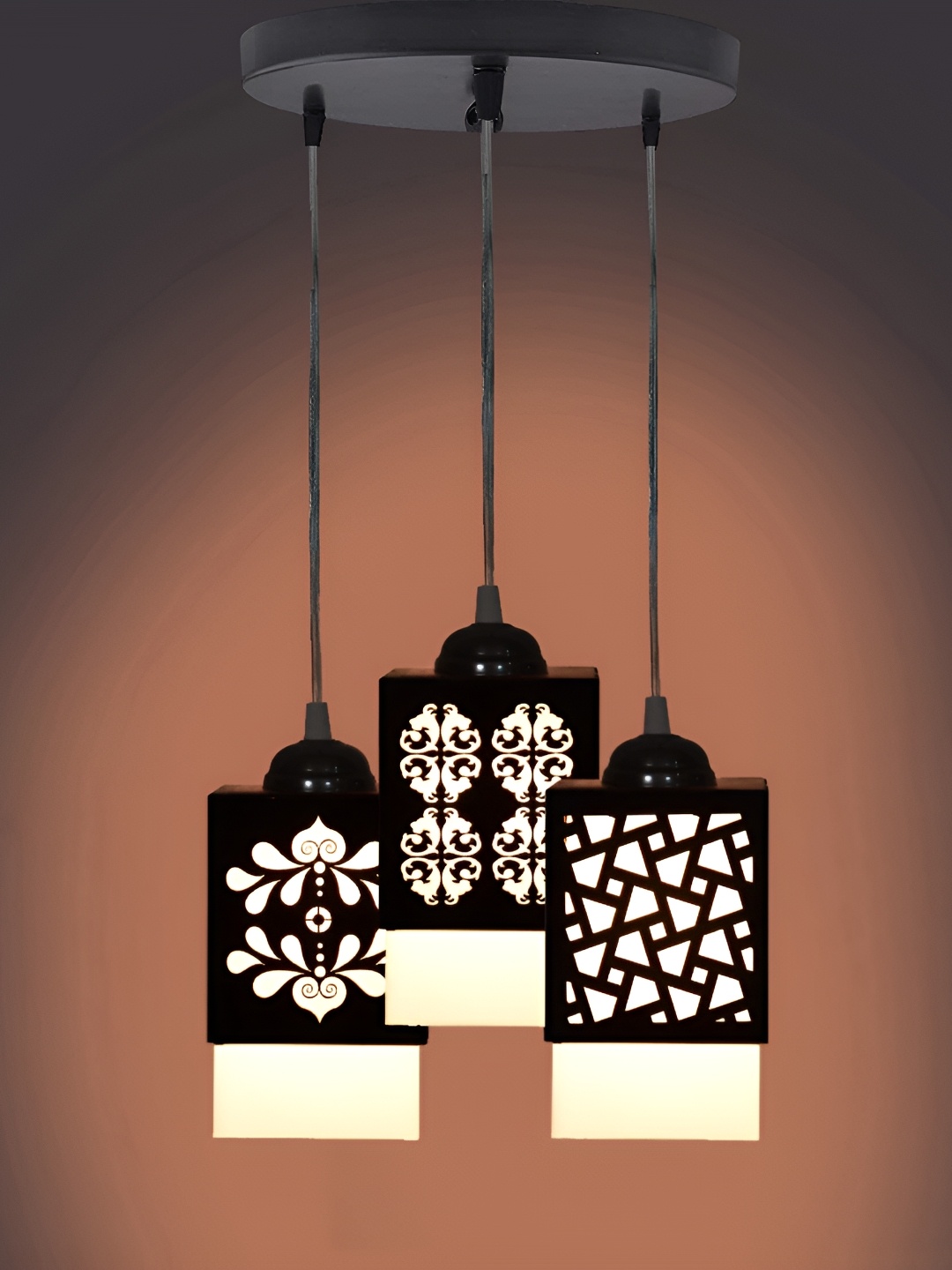 

Gojeeva Black Wood Square Shaped Wall Lamp