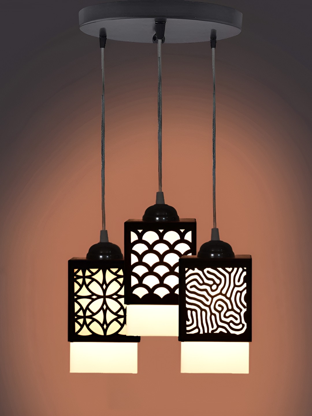 

Gojeeva Black Wood Square Shaped Wall Lamp