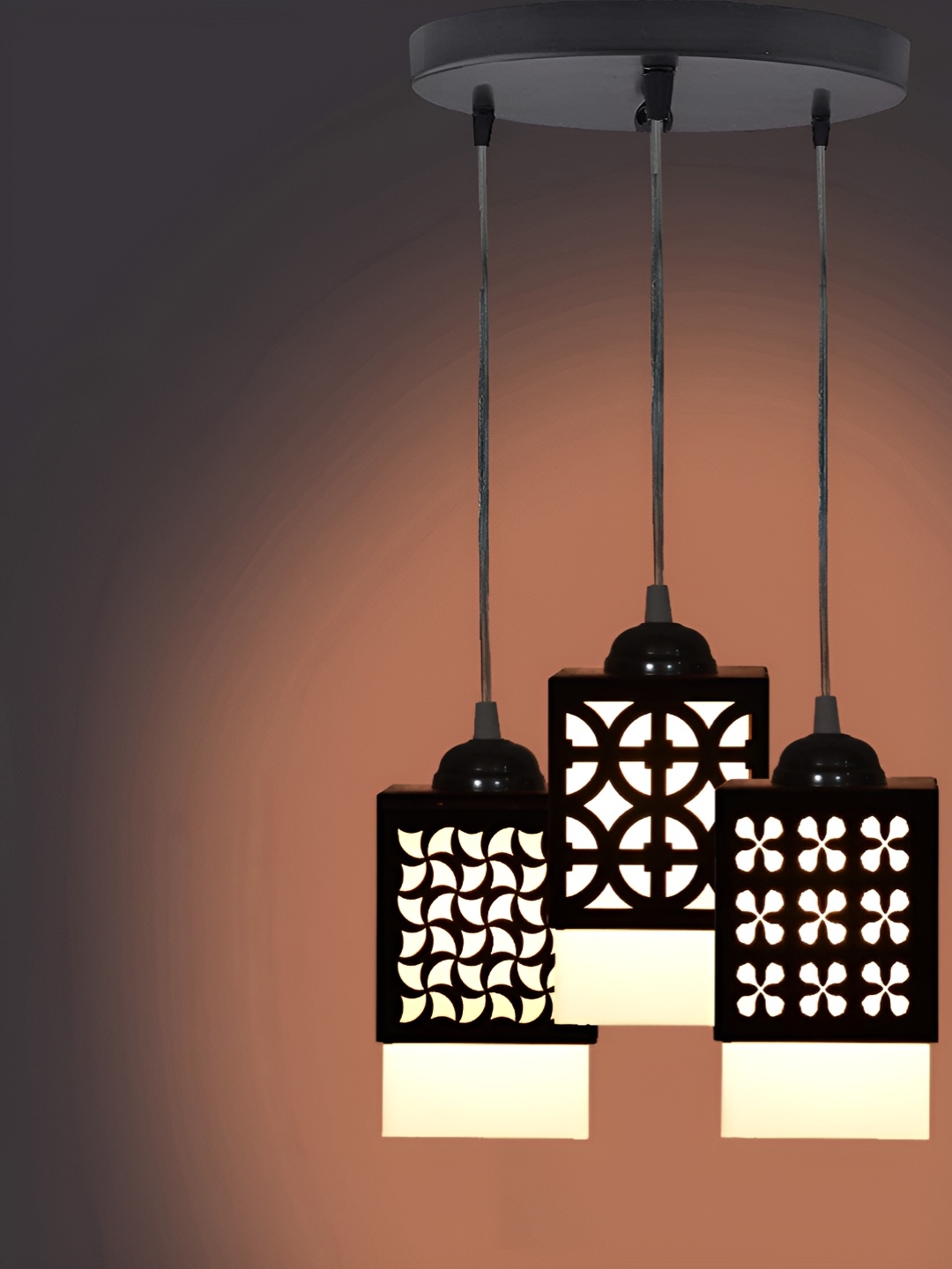 

Gojeeva Black Wood Square Shaped Wall Lamp