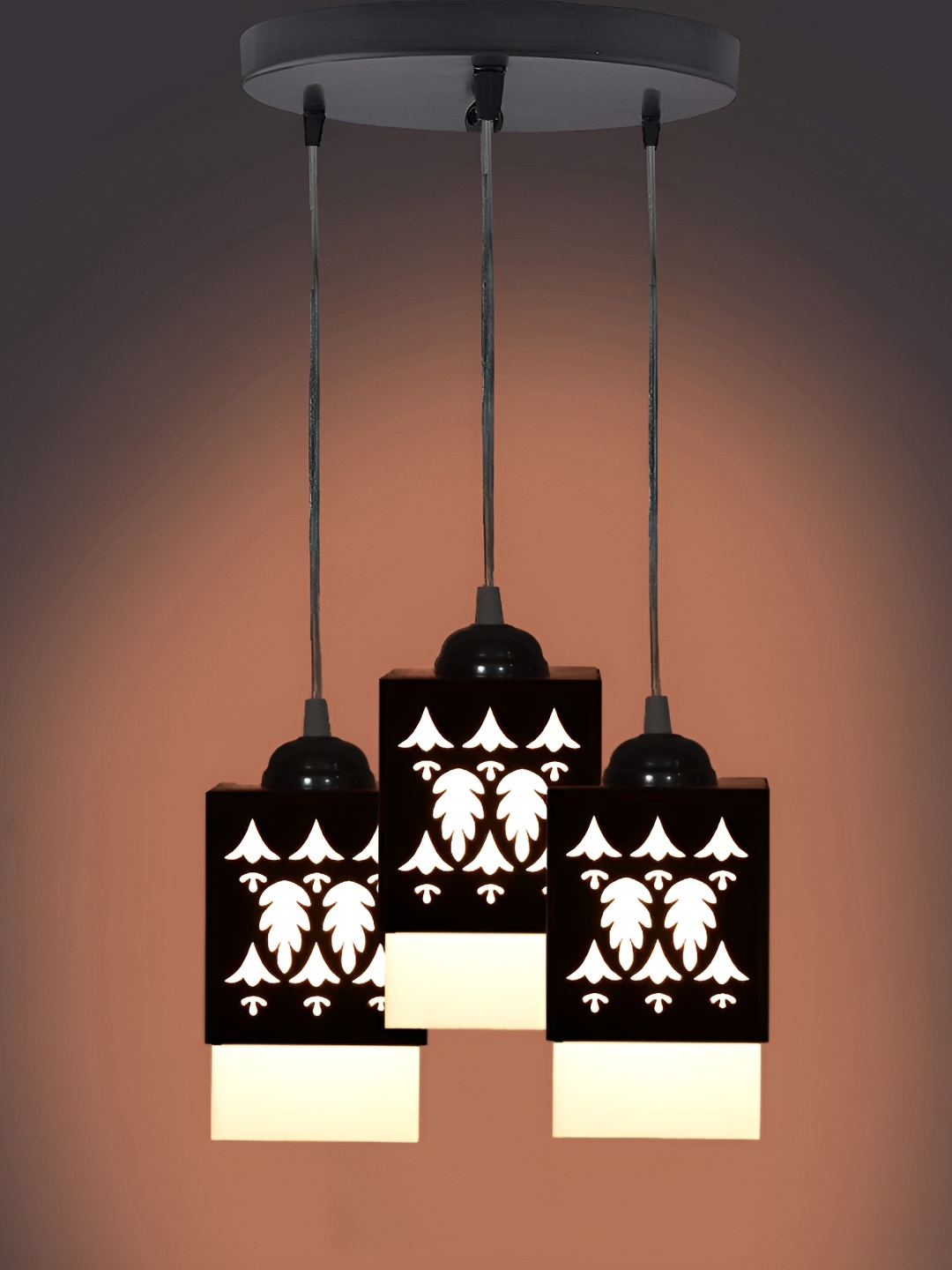 

Gojeeva Black Wood Square Shaped Wall Lamp