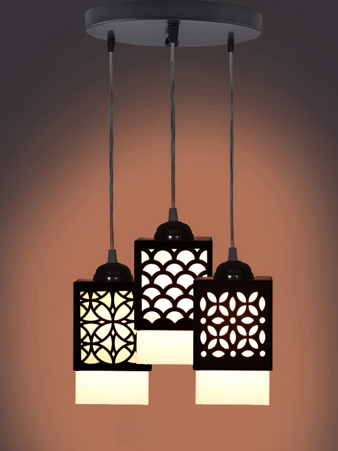 

Gojeeva Black Wood Square Shaped Wall Lamp