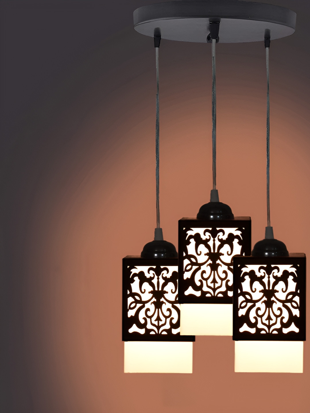 

Gojeeva Black Wood Square Shaped Wall Lamp