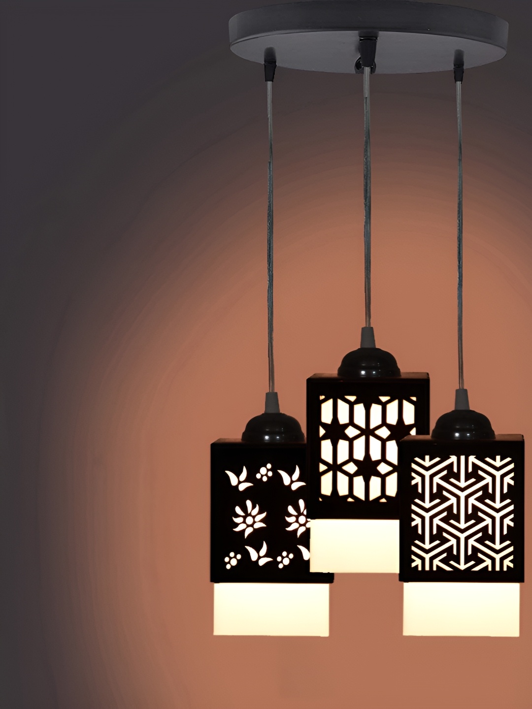 

Gojeeva Black Wood Square Shaped Wall Lamp