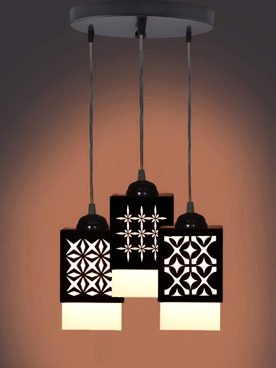 

Gojeeva Black Wood Square Shaped Wall Lamp