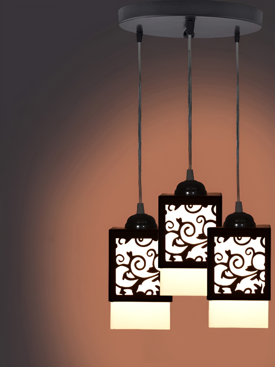 

Gojeeva Black Wood Square Shaped Wall Lamp