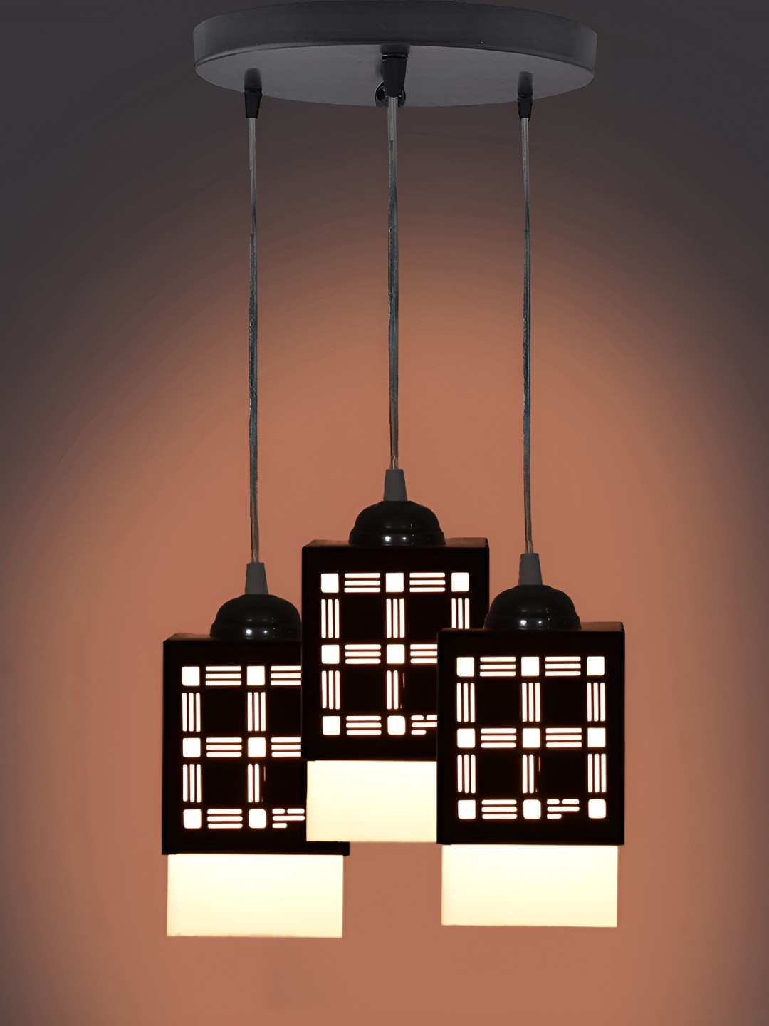 

Gojeeva Black Wood Square Shaped Wall Lamp
