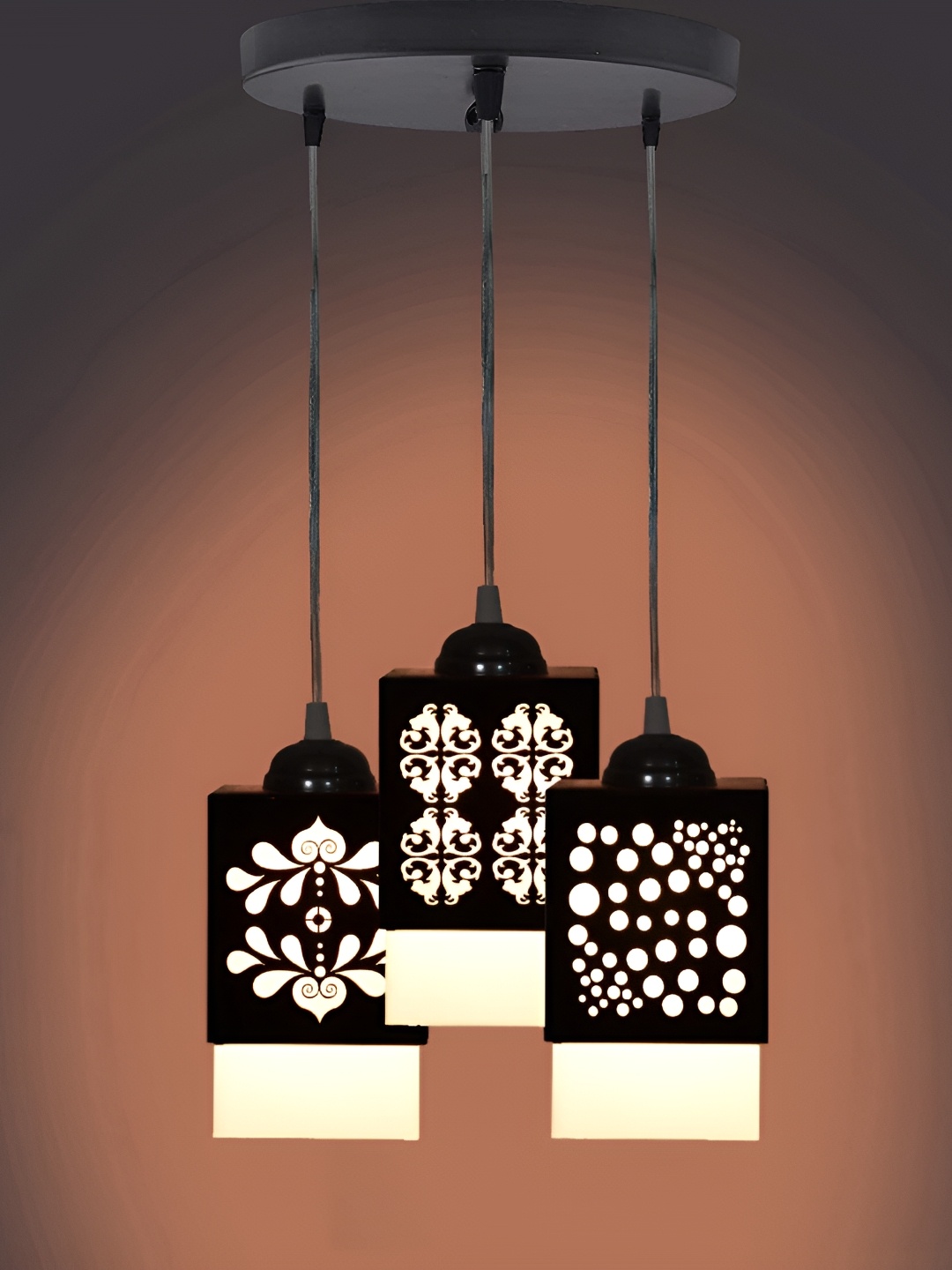 

Gojeeva Black Wood Square Shaped Wall Lamp