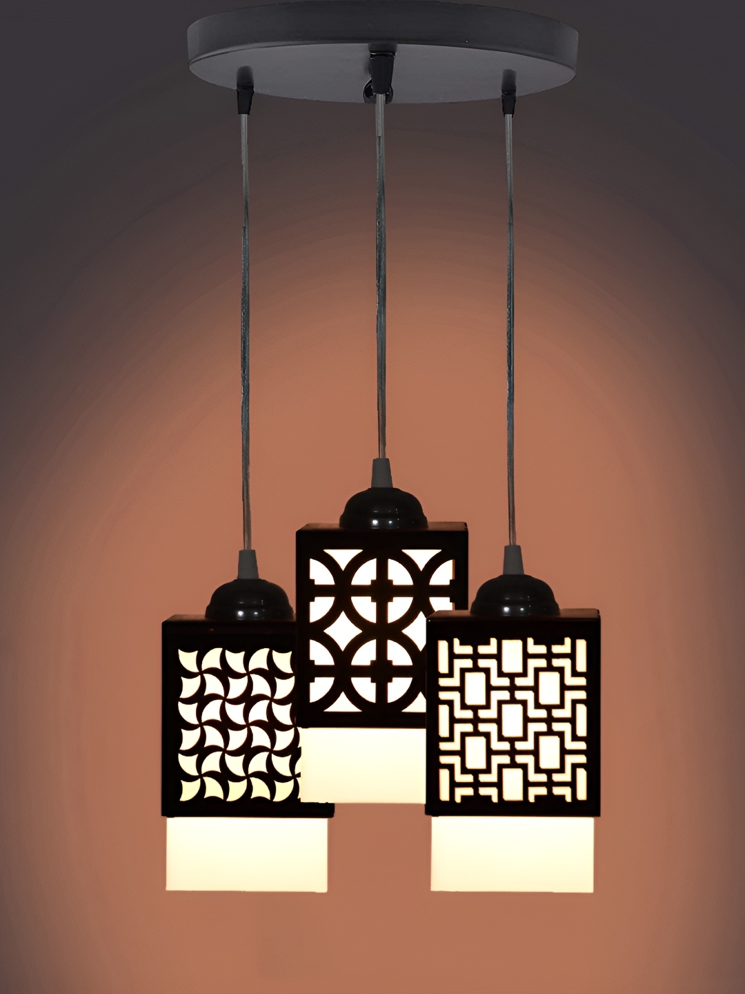 

Gojeeva Black Wood Square Shaped Wall Lamp