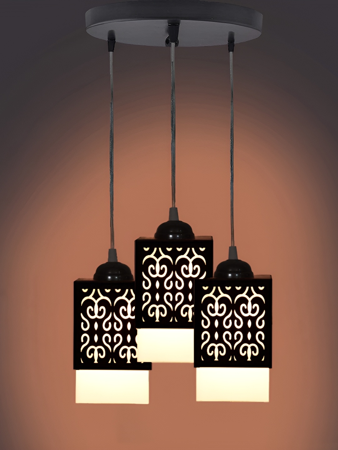 

Gojeeva Black Wood Square Shaped Wall Lamp