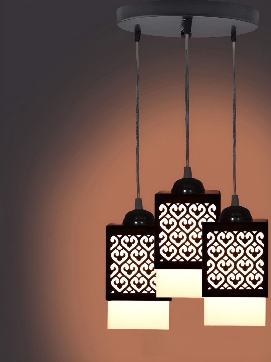 

Gojeeva Black Wood Square Shaped Wall Lamp