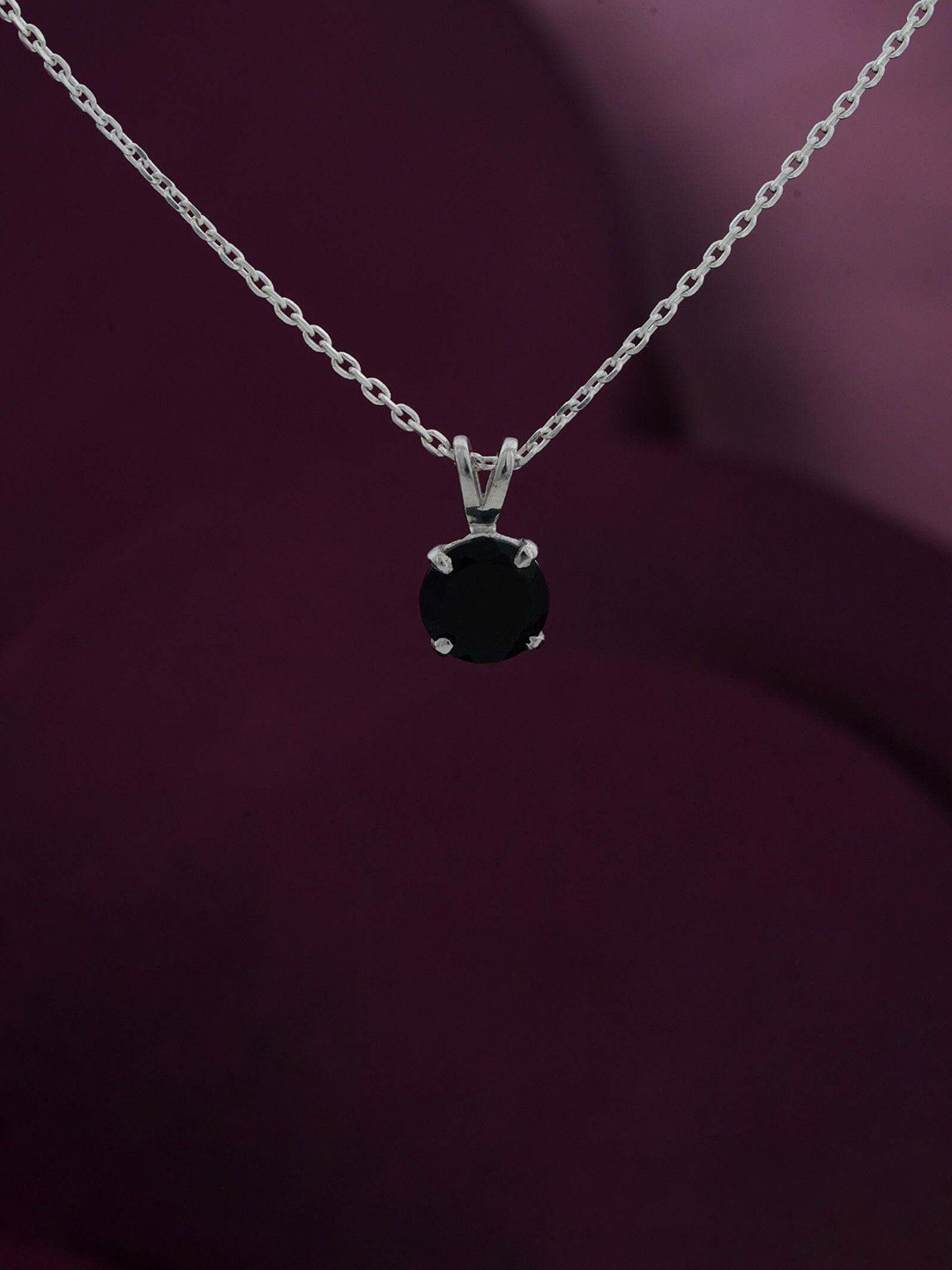 

Zalkari Silver-Plated Sterling Silver Cubic Zirconia Diamond Spherical Pendant