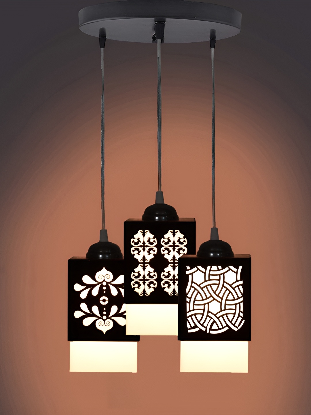 

Gojeeva Black and White Wooden Textured Square Shaped Contemporary Wall Lamp