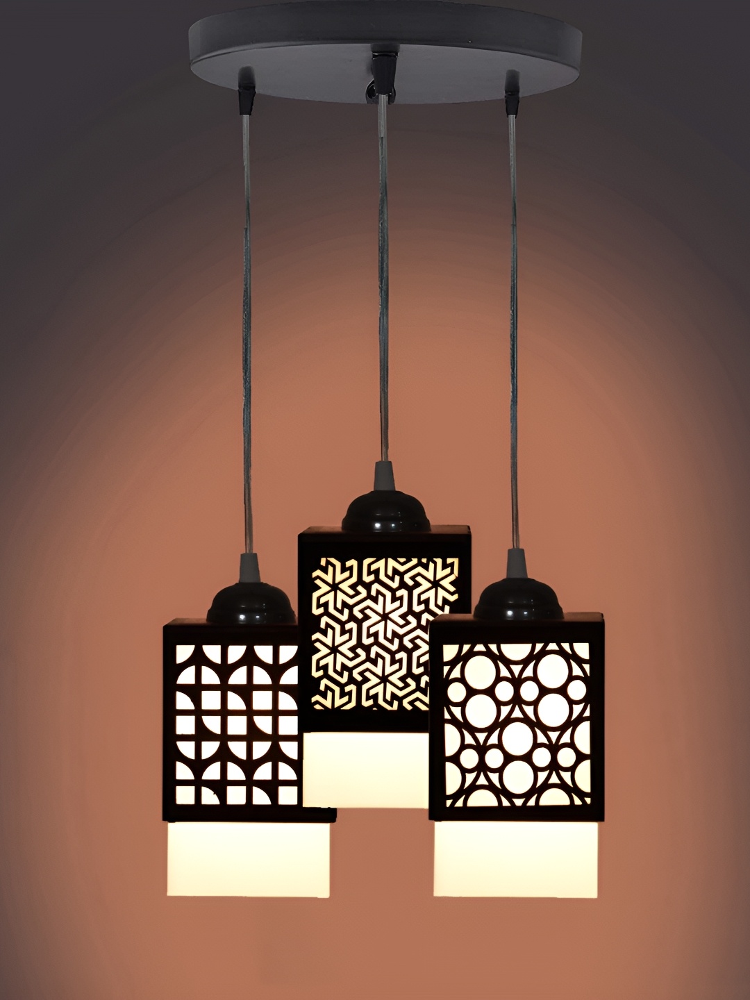 

Gojeeva Black and White Wooden Textured Square Shaped Contemporary Wall Lamp
