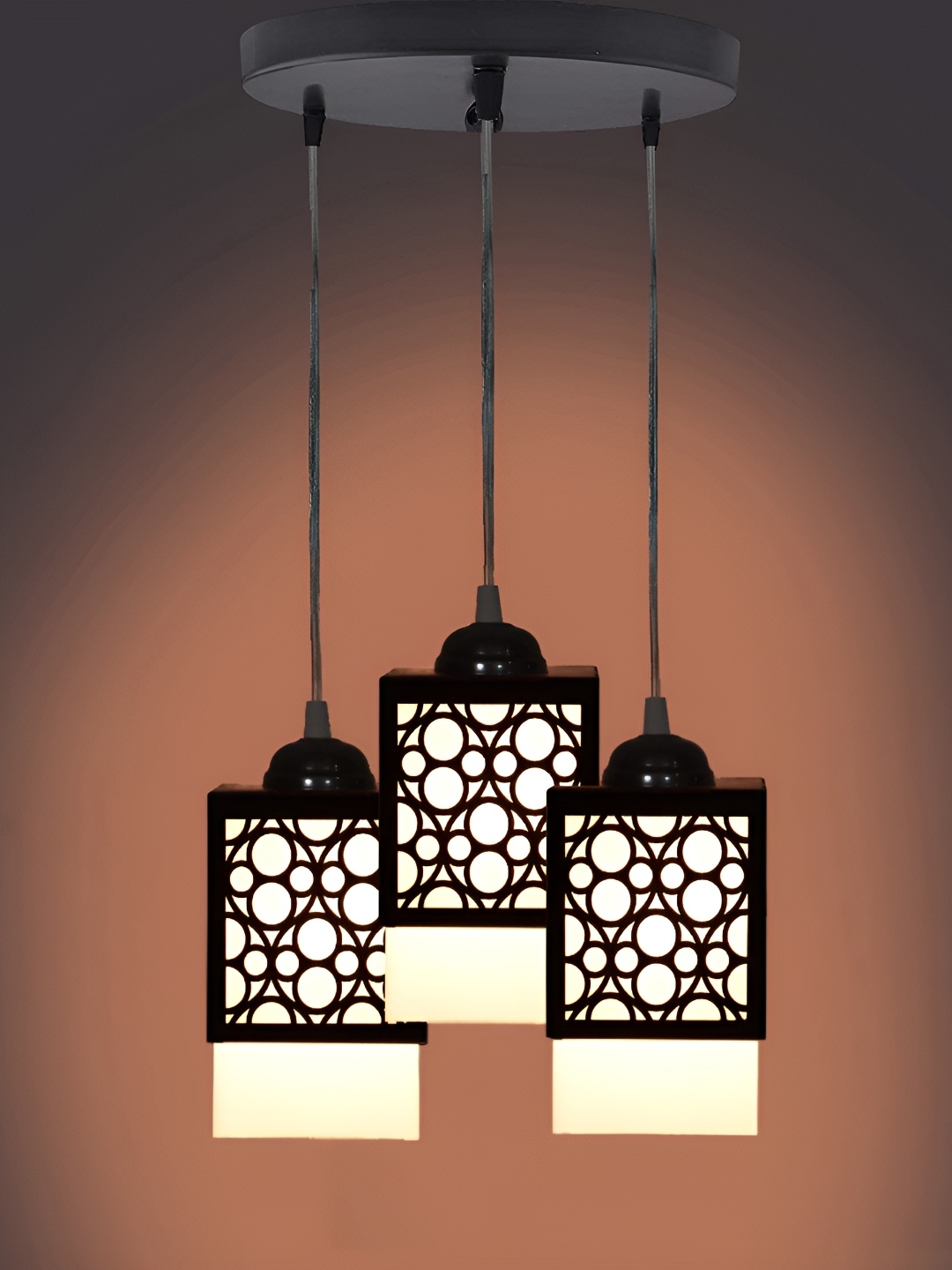 

Gojeeva Black Wood Square Shaped Wall Lamp
