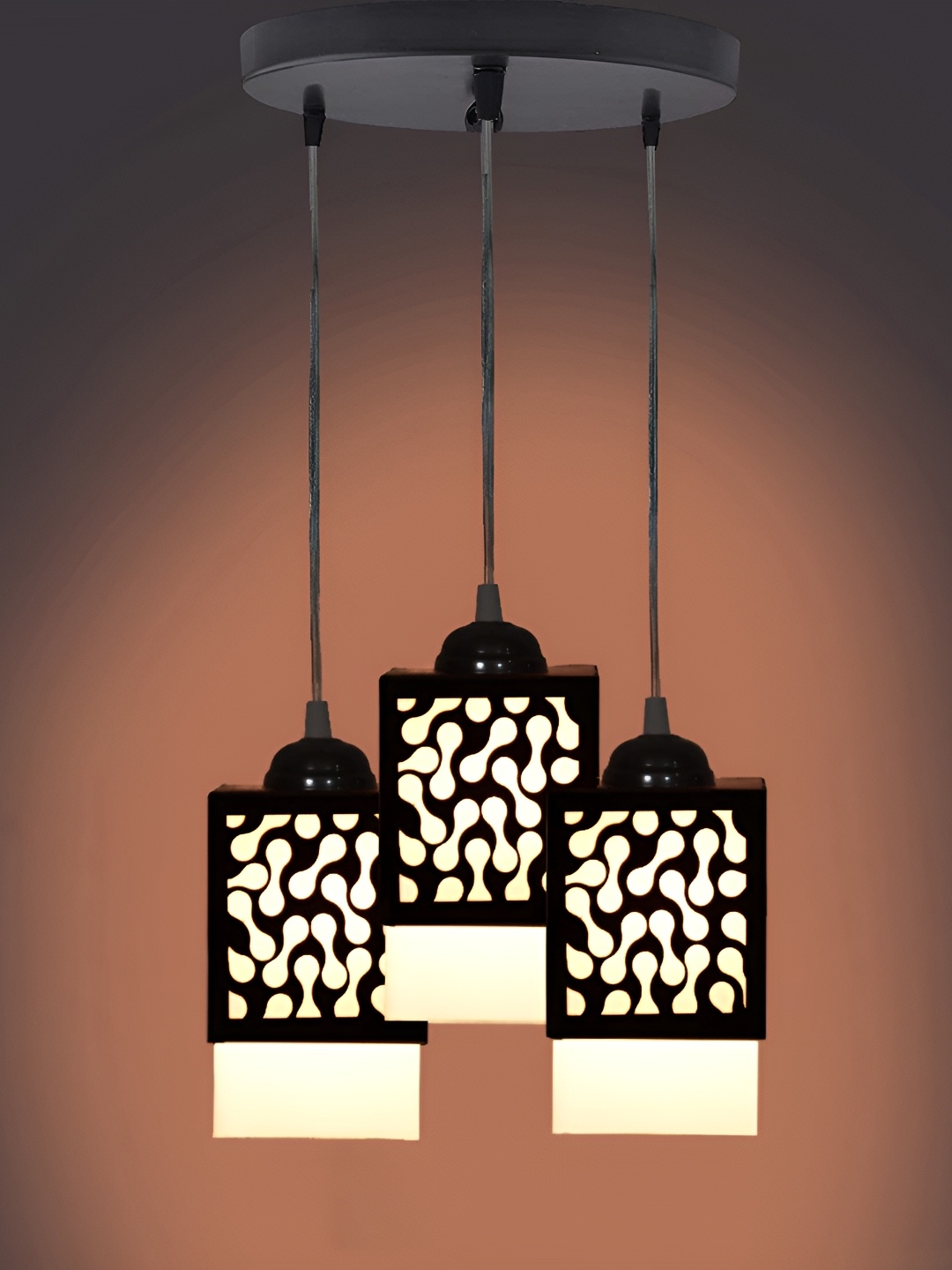 

Gojeeva Black Wood Square Shaped Wall Lamp