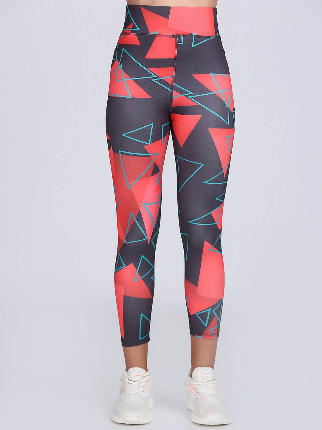 

CKARFE Wome Printed High-Rise Dry-Fit Sports Tights, Grey