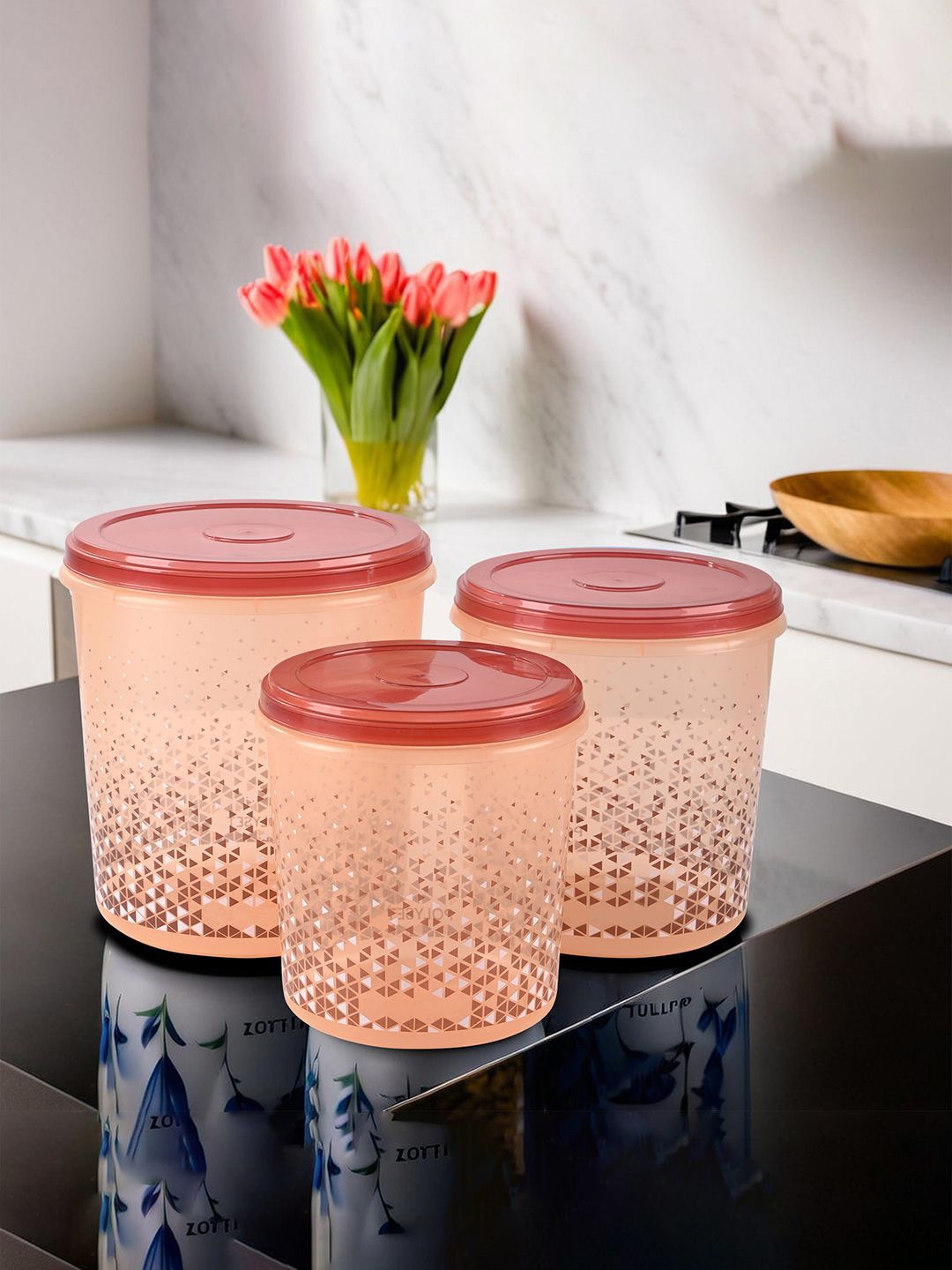 

Kuber Industries Brown & Transparent 6 Pieces Air Tight Container