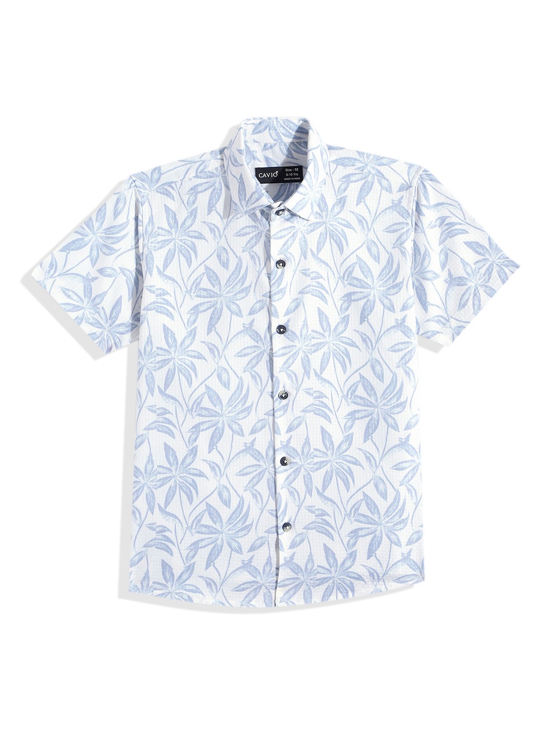 

CAVIO Boys Comfort Floral Printed Casual Shirt, Blue