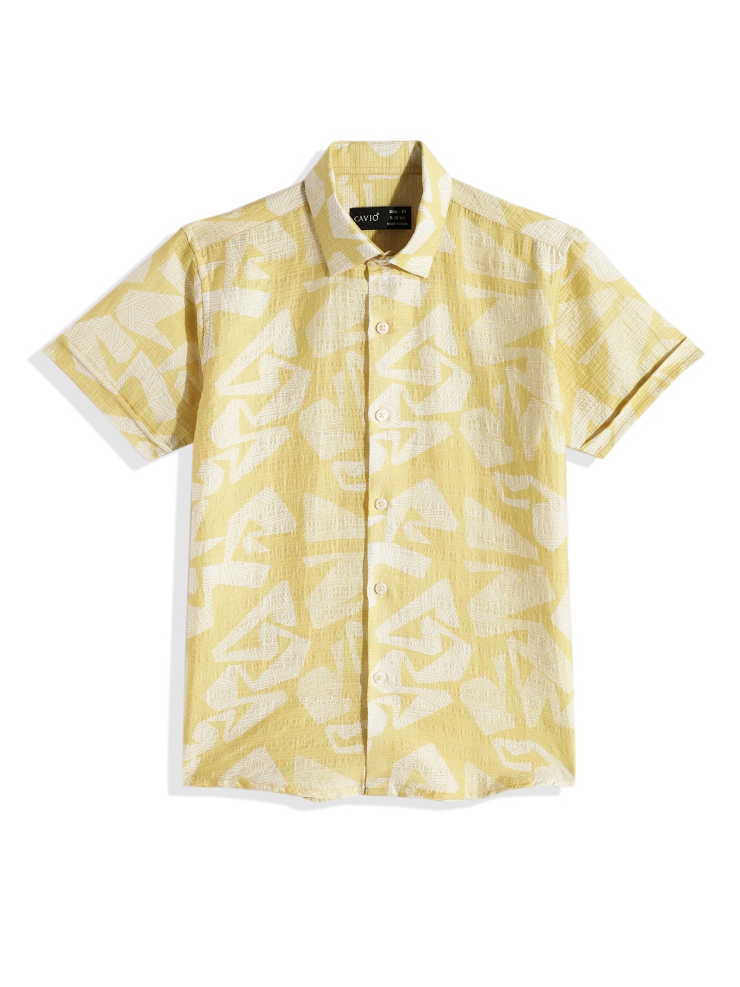 

CAVIO Boys Comfort Printed Casual Shirt, Yellow