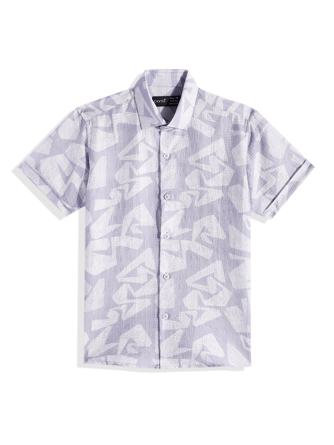 

CAVIO Boys Comfort Printed Casual Shirt, Purple