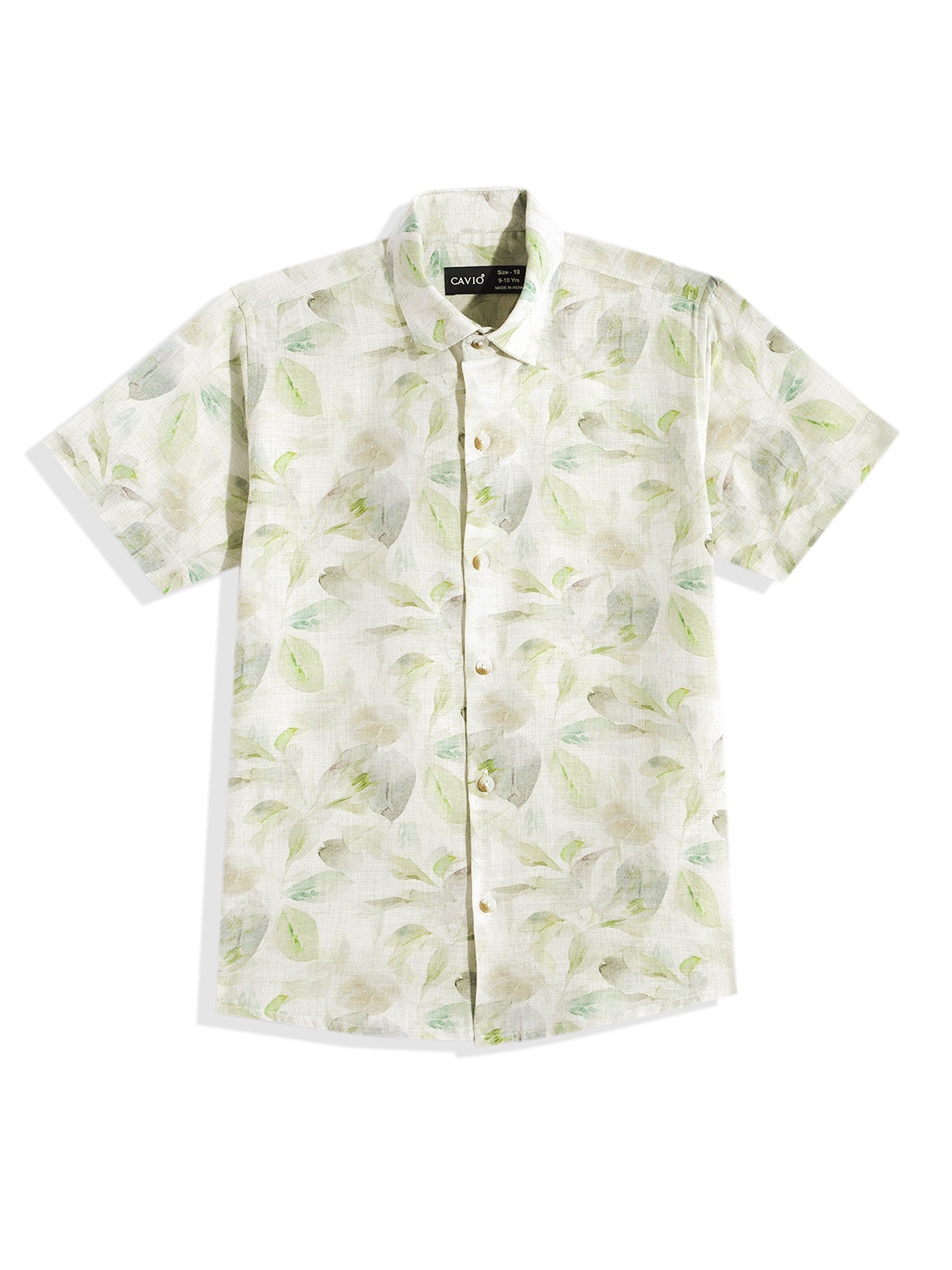 

CAVIO Boys Comfort Floral Printed Casual Shirt, Green