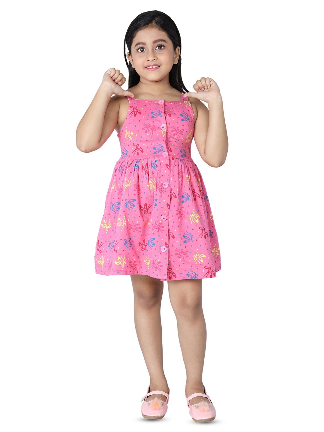 

CRAZYPENGUIN ELITE Print Fit & Flare Dress, Pink