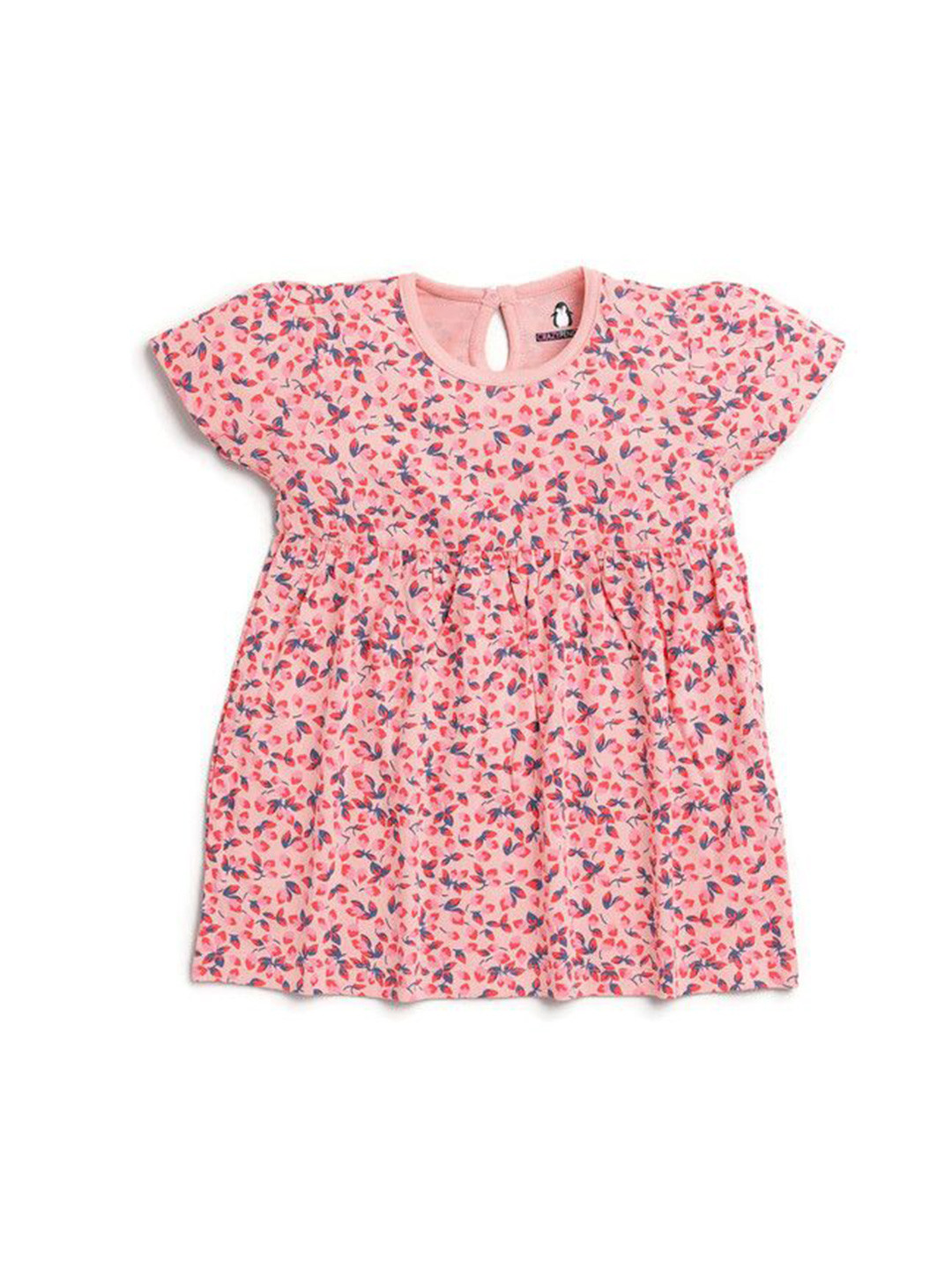 

CRAZYPENGUIN ELITE Girls Floral Printed Fit & Flare Dress, Peach