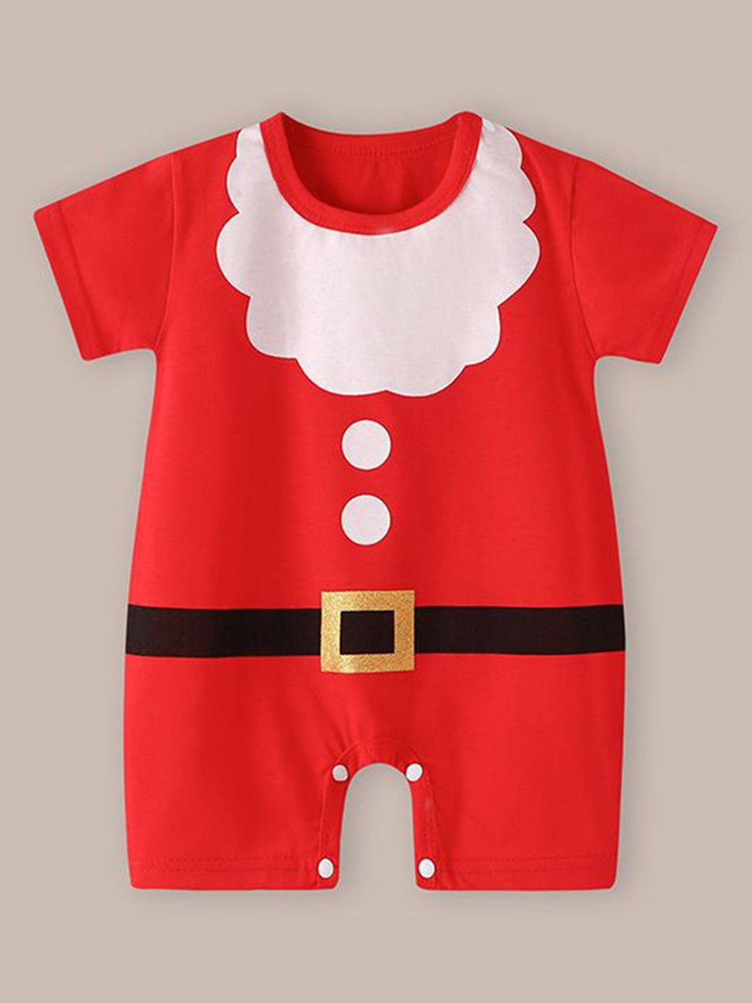 

Bold N Elegant Infants Red Santa Half Length Romper