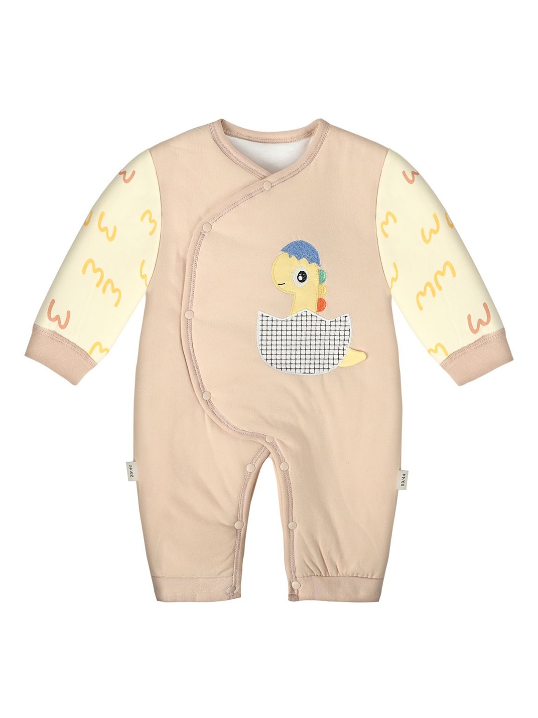 

Bold N Elegant Infants Printed Full Sleeves Romper, Beige