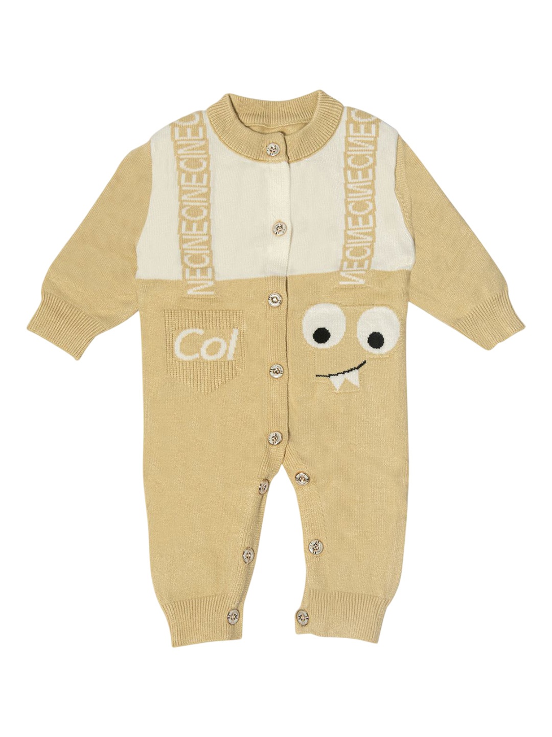 

Bold N Elegant Infants Printed Full Length Winter Romper, Khaki