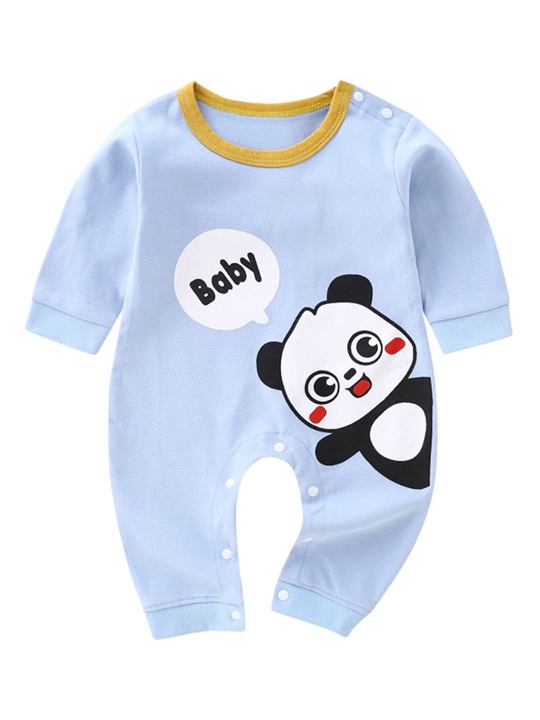 

Bold N Elegant Kids Panda Printed Cotton Romper, Blue