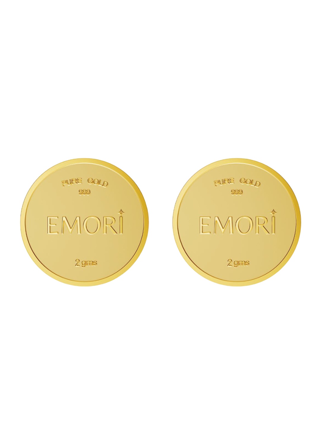 

Emori 24KT (999) Round Gold Coin- 2 gm Each, Yellow