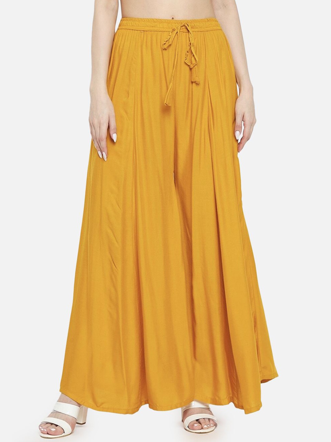 

Moda Rapido Women Relaxed Flared Palazzo, Mustard
